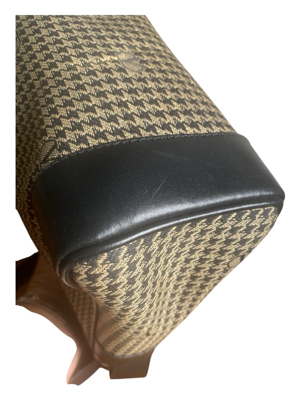 Valentino Garavani Houndstooth Canvas & Leather Crossbody Vintage Bag - Picture 4 of 10